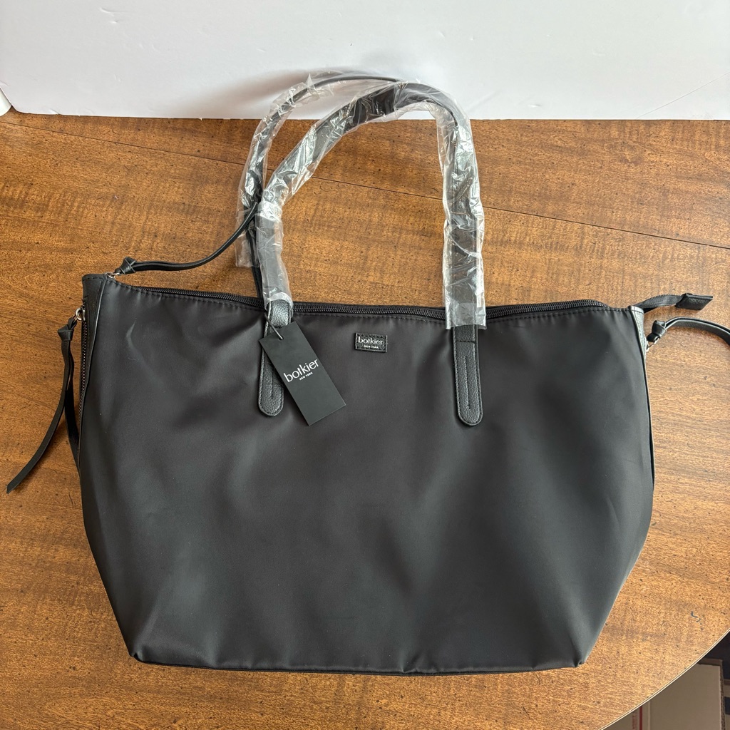 Botkier New York Bond Black Nylon Tote Bag Zip Close Cl